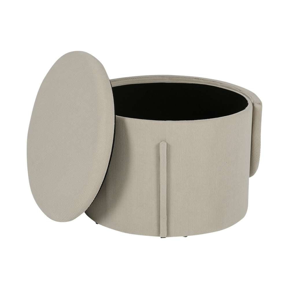 Pouf 3 en 1 avec rangement beige VERTUO