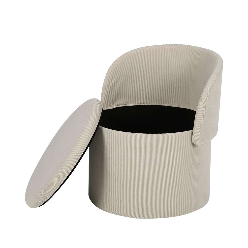 Pouf 3 en 1 avec rangement beige VERTUO