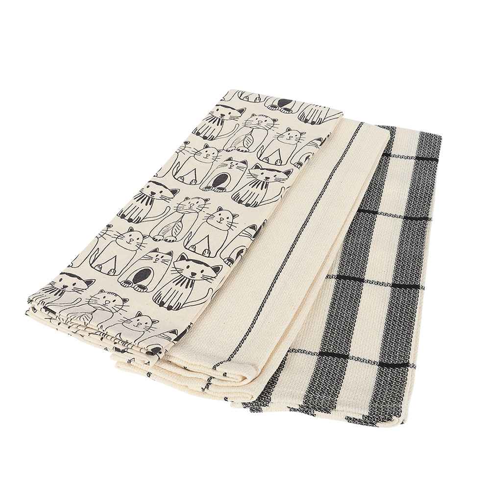 Linges à vaisselle Chats 19&nbsp;5/8&nbsp;po&nbsp;x&nbsp;27&nbsp;1/2&nbsp;po Pqt/3