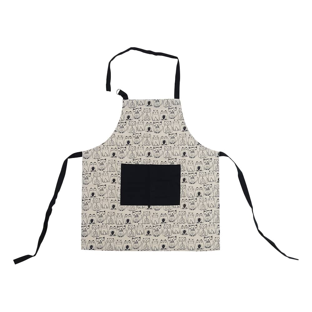 Tablier de chef Chats noir et blanc