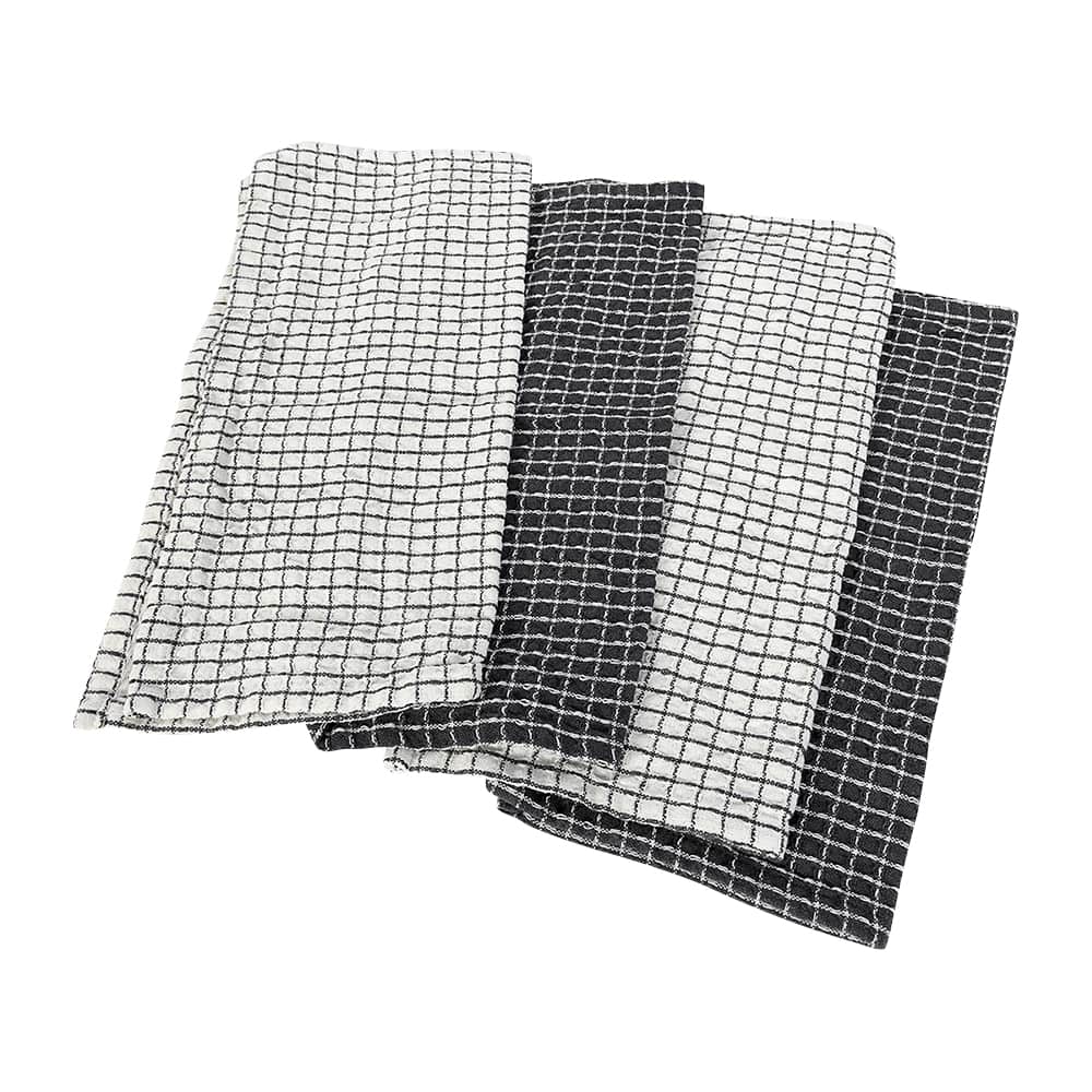 Ensemble de 4 linges de cuisine 11 3/4 po x 11 3/4 in.