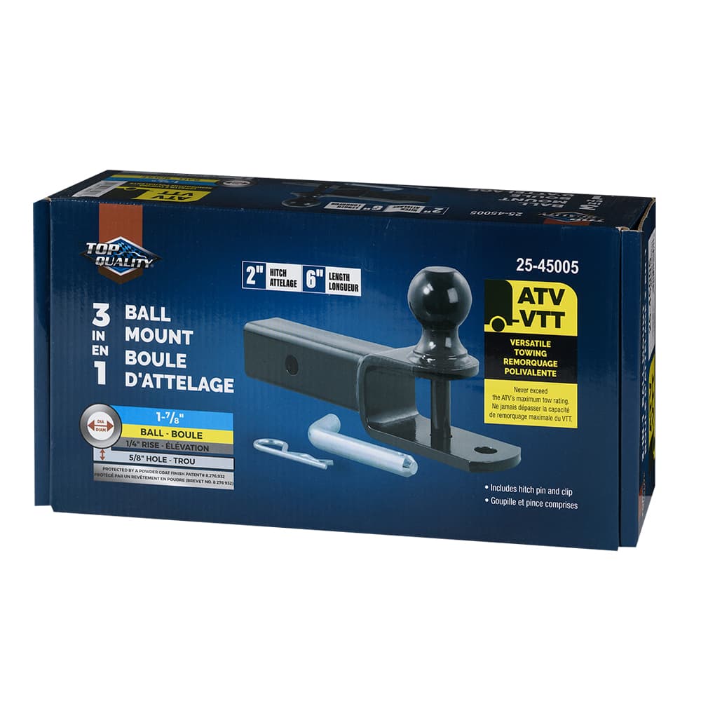 Ensemble de remorquage 3-en-1 pour VTT 1 7/8 po