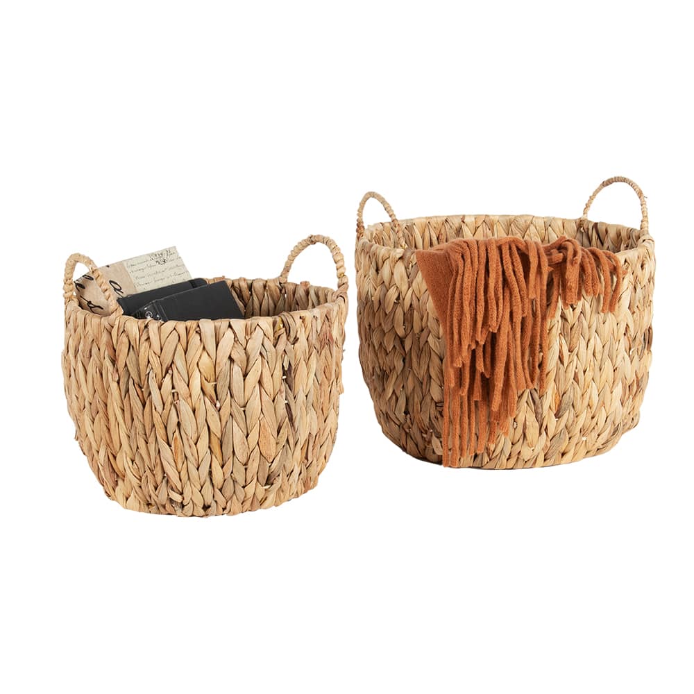 Ensemble de 2 paniers de rangement en fibres naturelles VERTUO