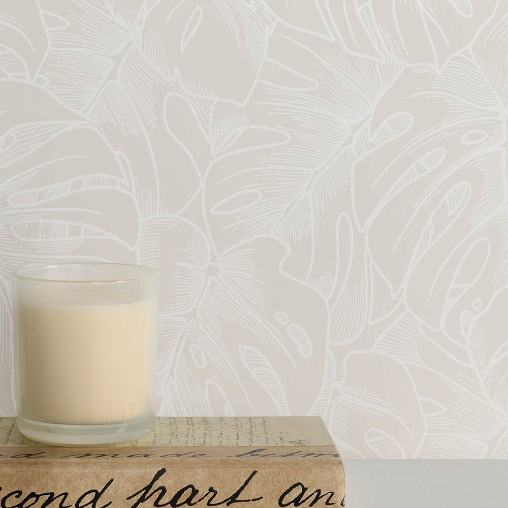 Peel & Stick Wallpaper Borneo White