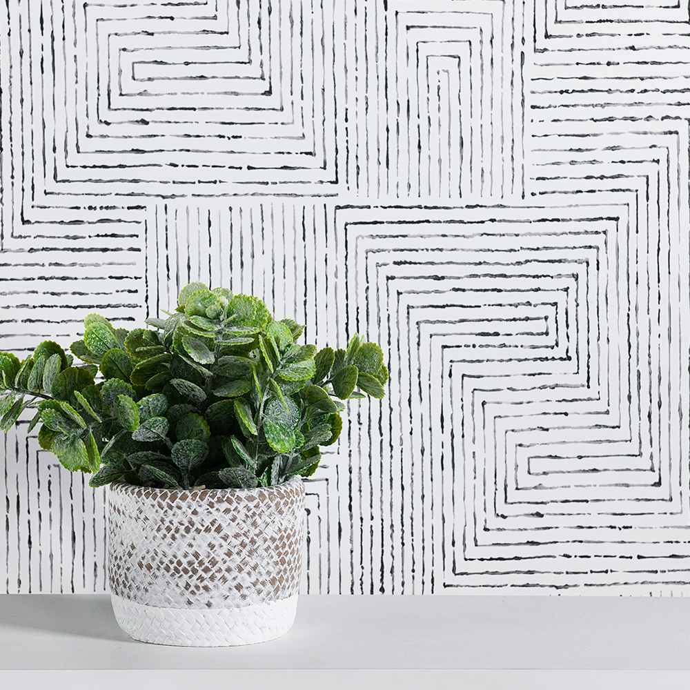 Papier peint Peler & Coller encre noire