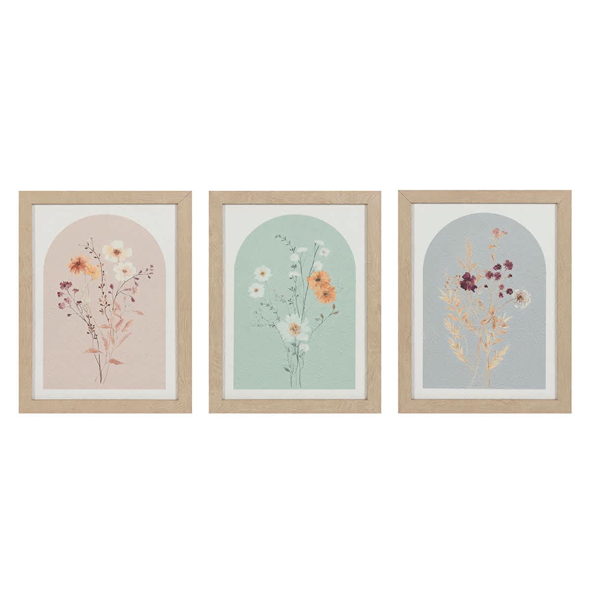 Ensemble de 3 reproductions Arche florale 11 3/4 po x 15 3/4 po ASTELLA