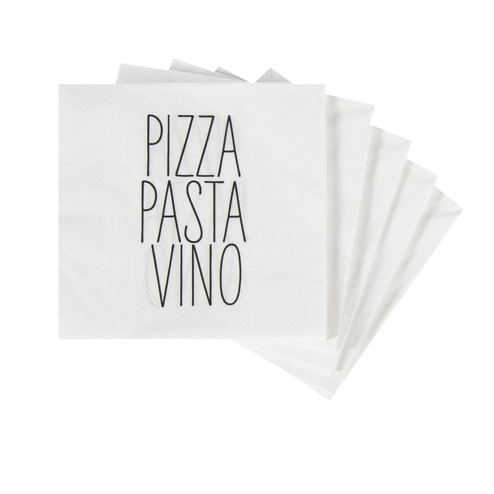 Serviettes de table pizza pasta vino Pqt/20