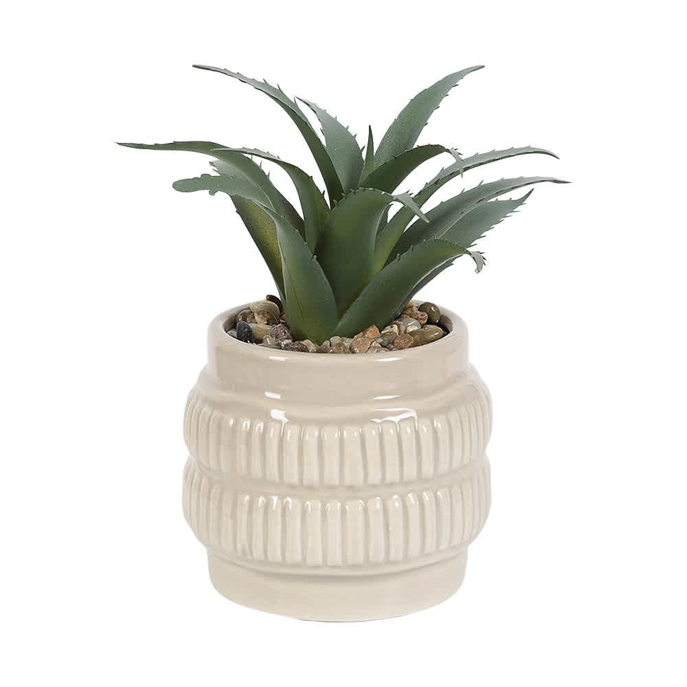 Plante artificielle avec pot en céramique vert ASTELLA