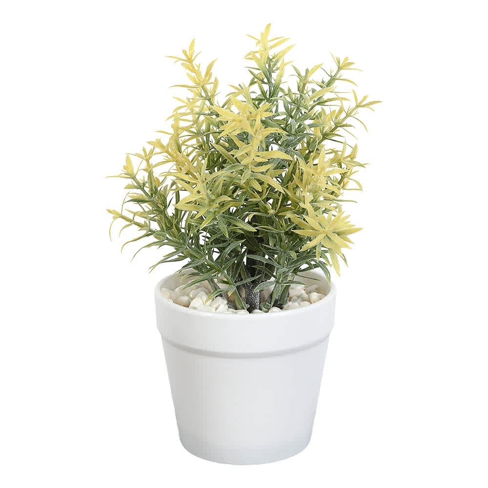 Plante artificielle avec pot en polypropylène blanc ASTELLA