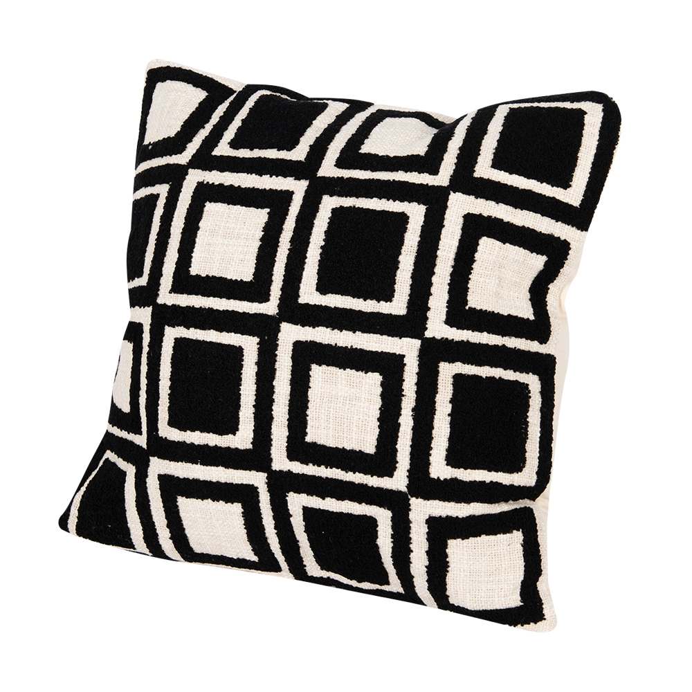 Coussin damier 17 3/4 po x 17 3/4 po VERTUO