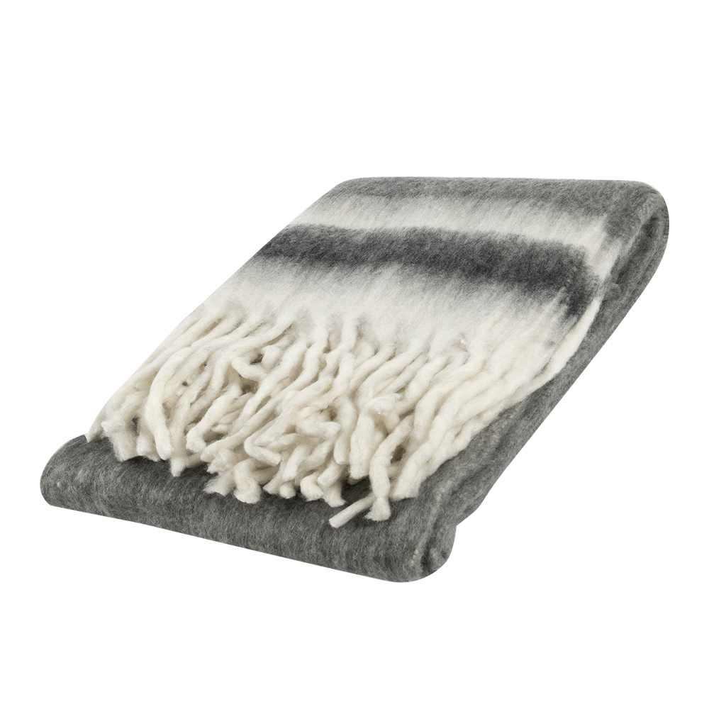 Jeté effet mohair gris 49 1/4 po x 59 po VERTUO