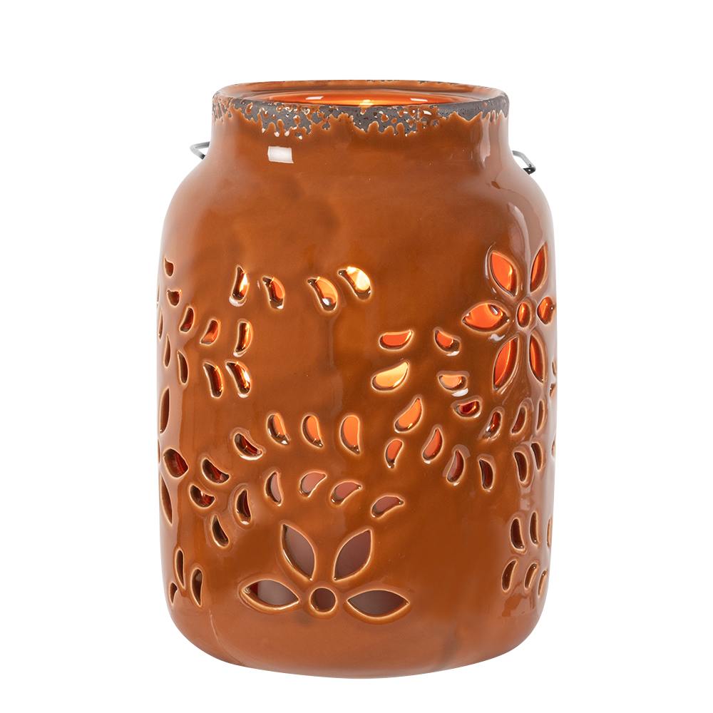 Lanterne décorative orange 7 1/2 po ASTELLA