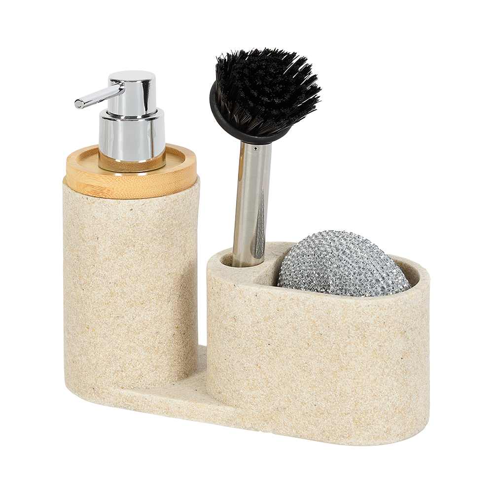 Ensemble d'accessoires de vaisselle beige