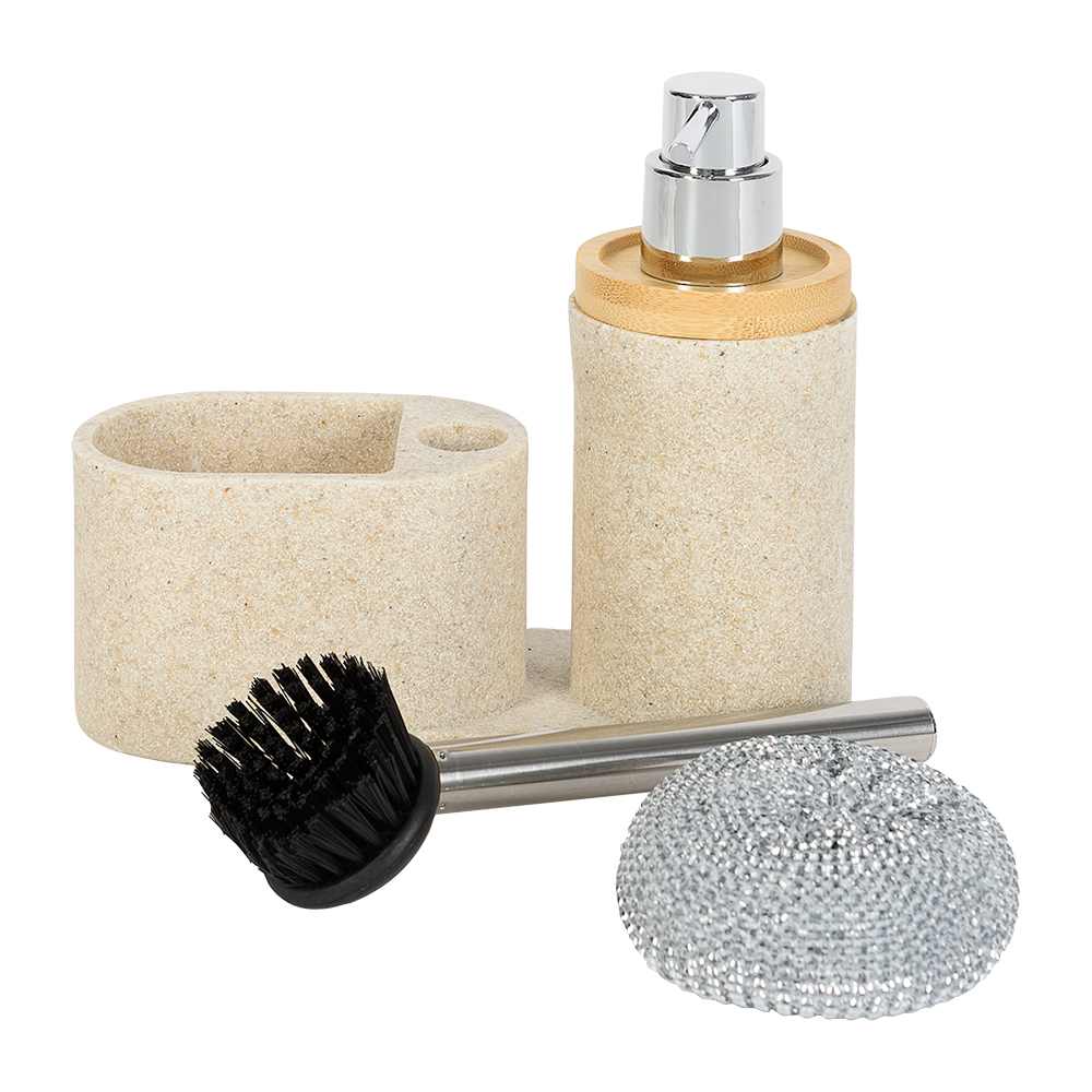 Ensemble d'accessoires de vaisselle beige