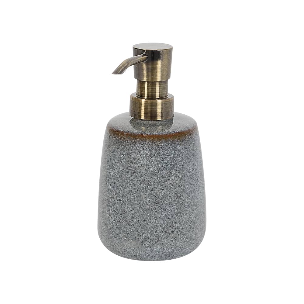 Distributeur de savon en grès effet bronze TASSILI