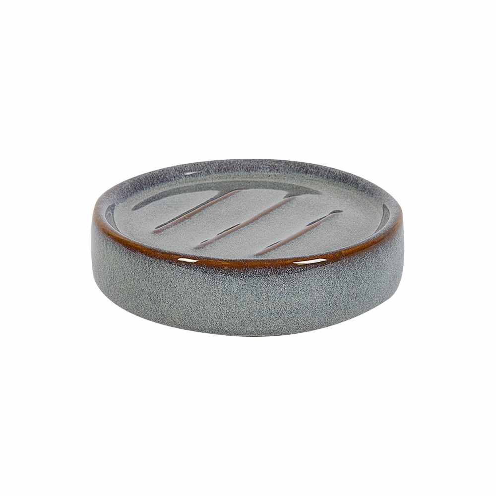 Porte-savon en grès effet bronze TASSILI