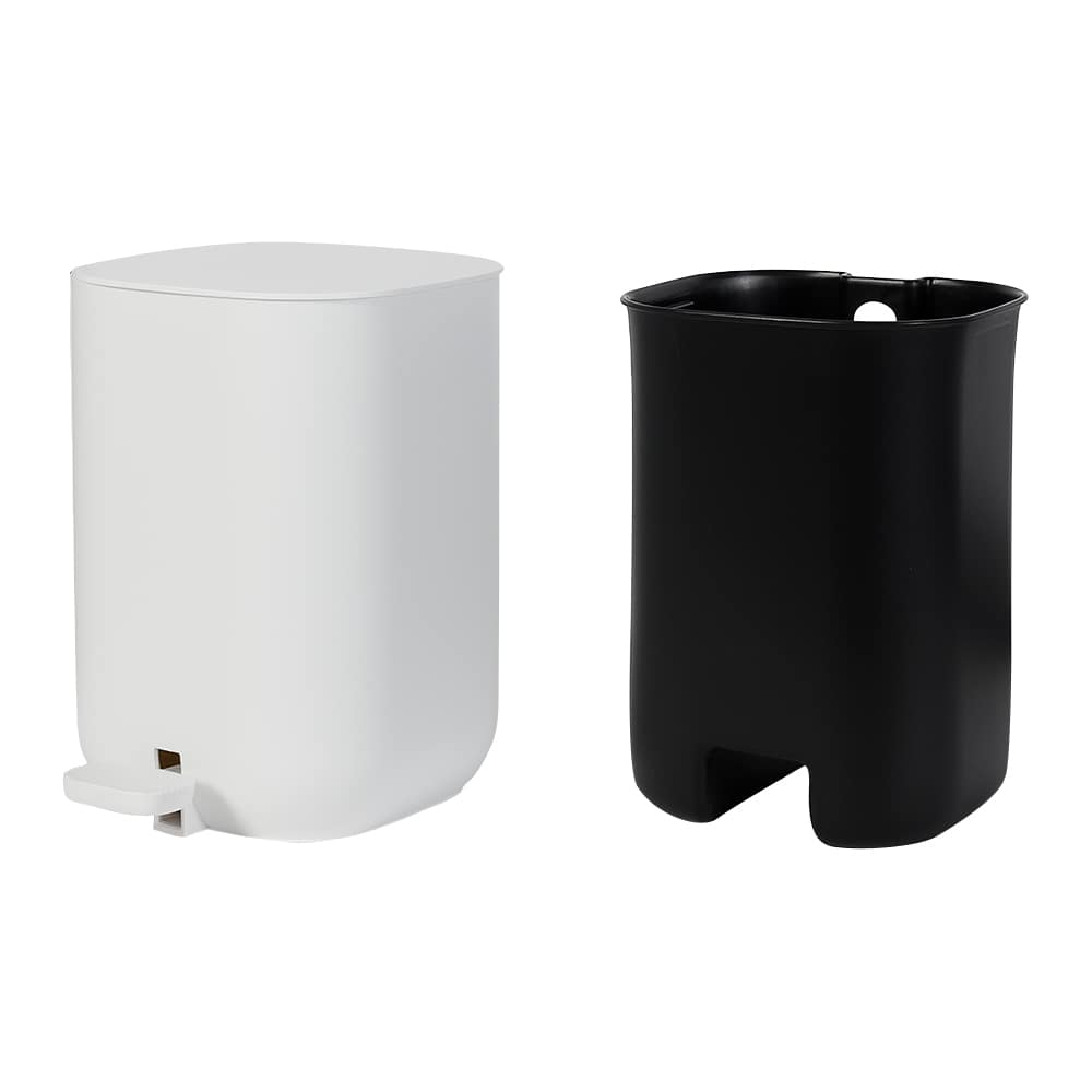 Poubelle à pédale blanche 3 L TASSILI