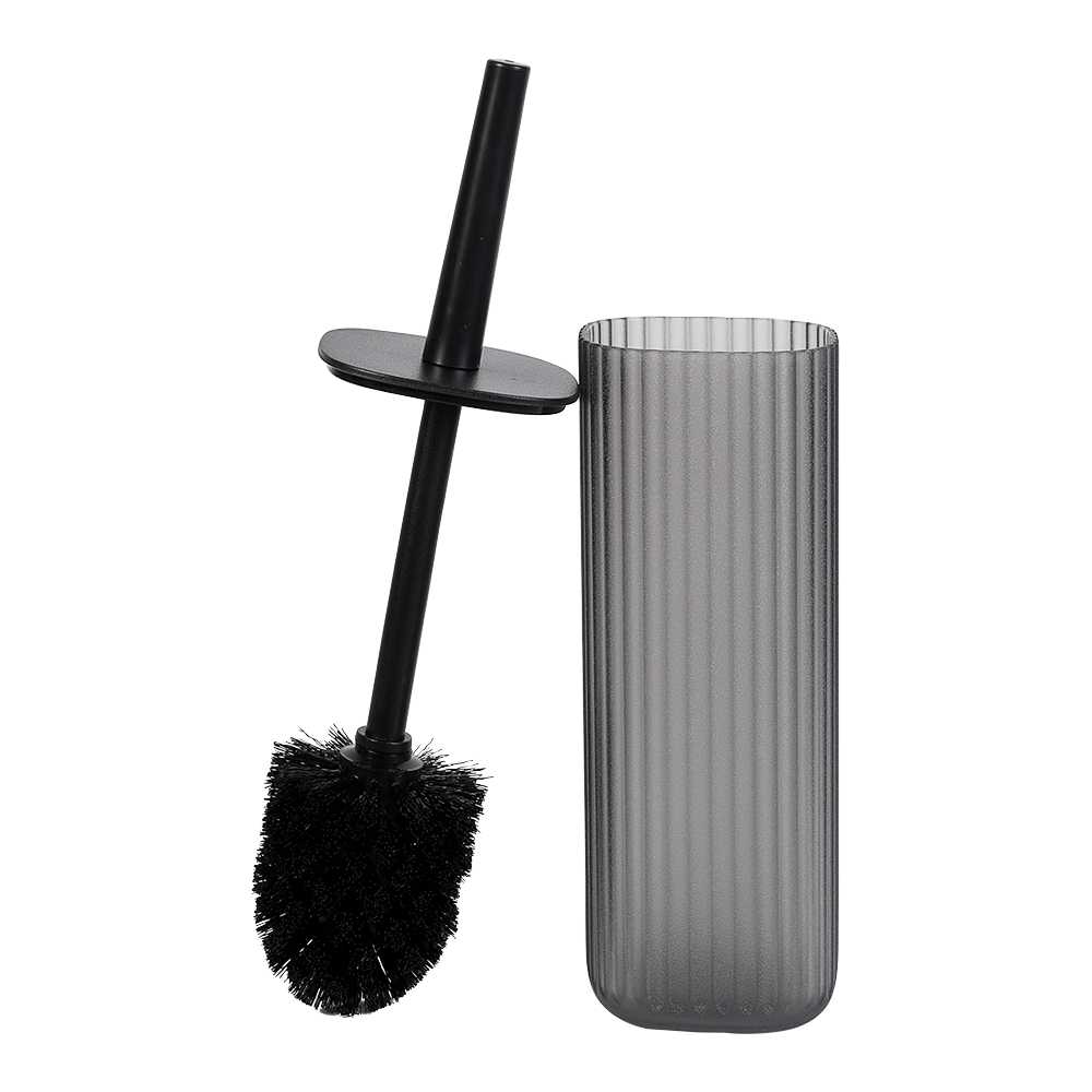 Brosse de toilette avec support en plastique fumé TASSILI
