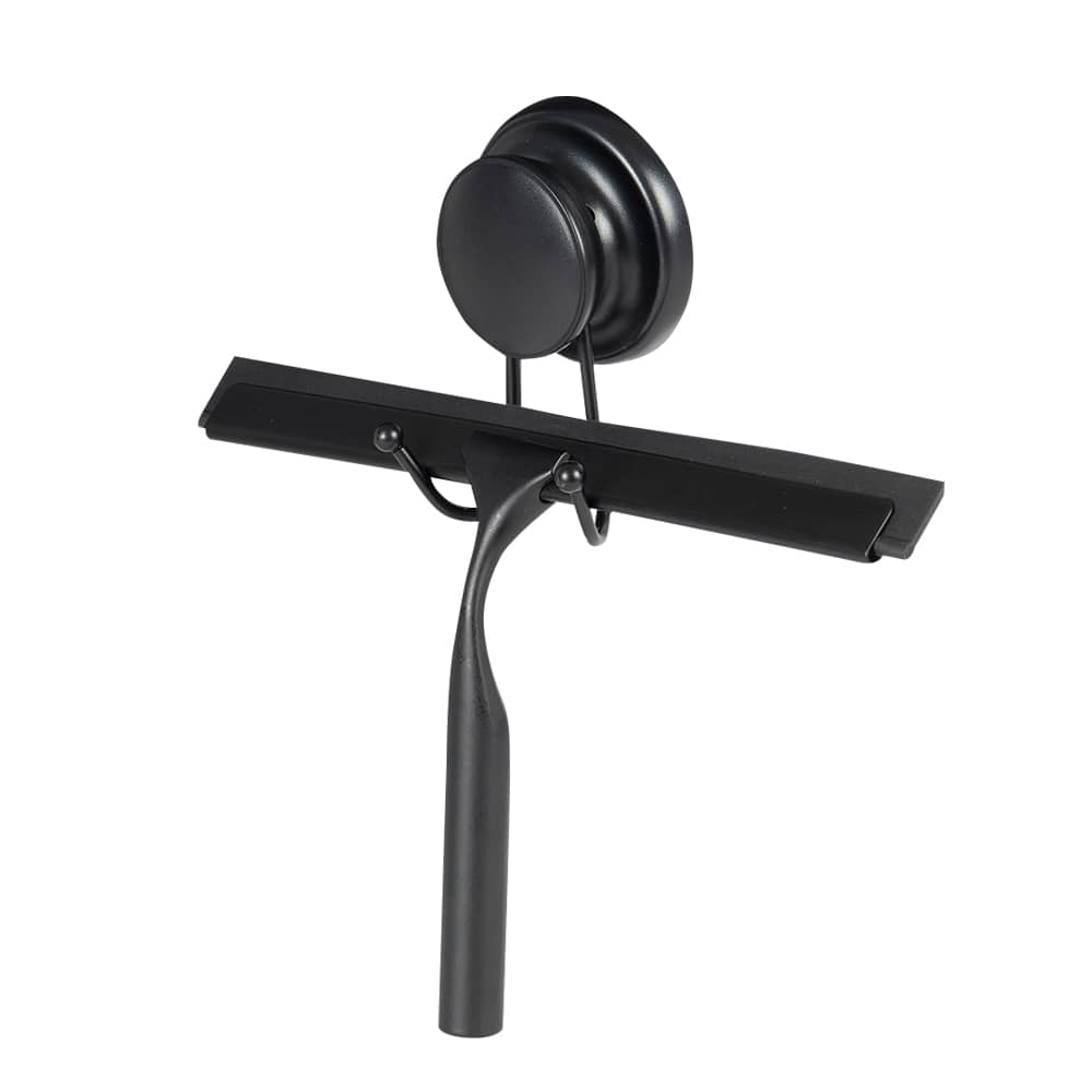 Raclette de douche avec support à ventouse noir 9 5/8 po TASSILI