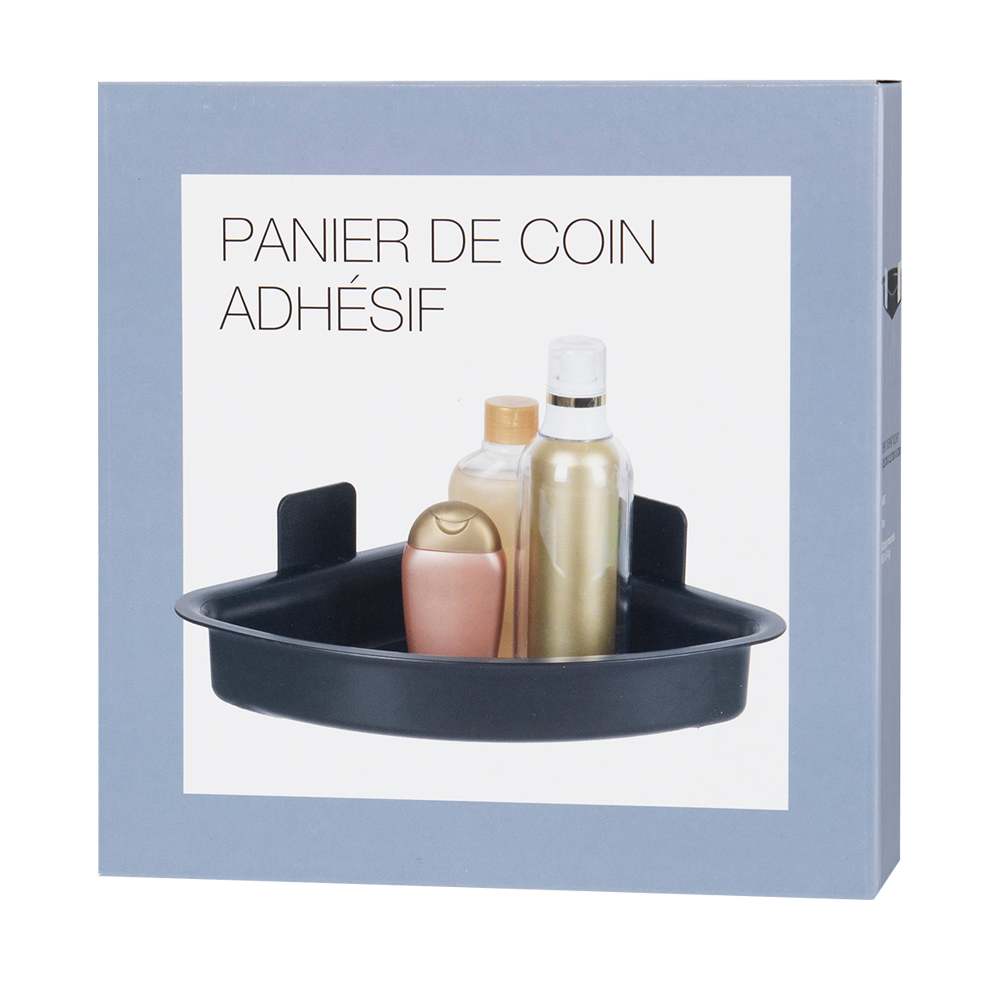Panier de coin adhésif noir
