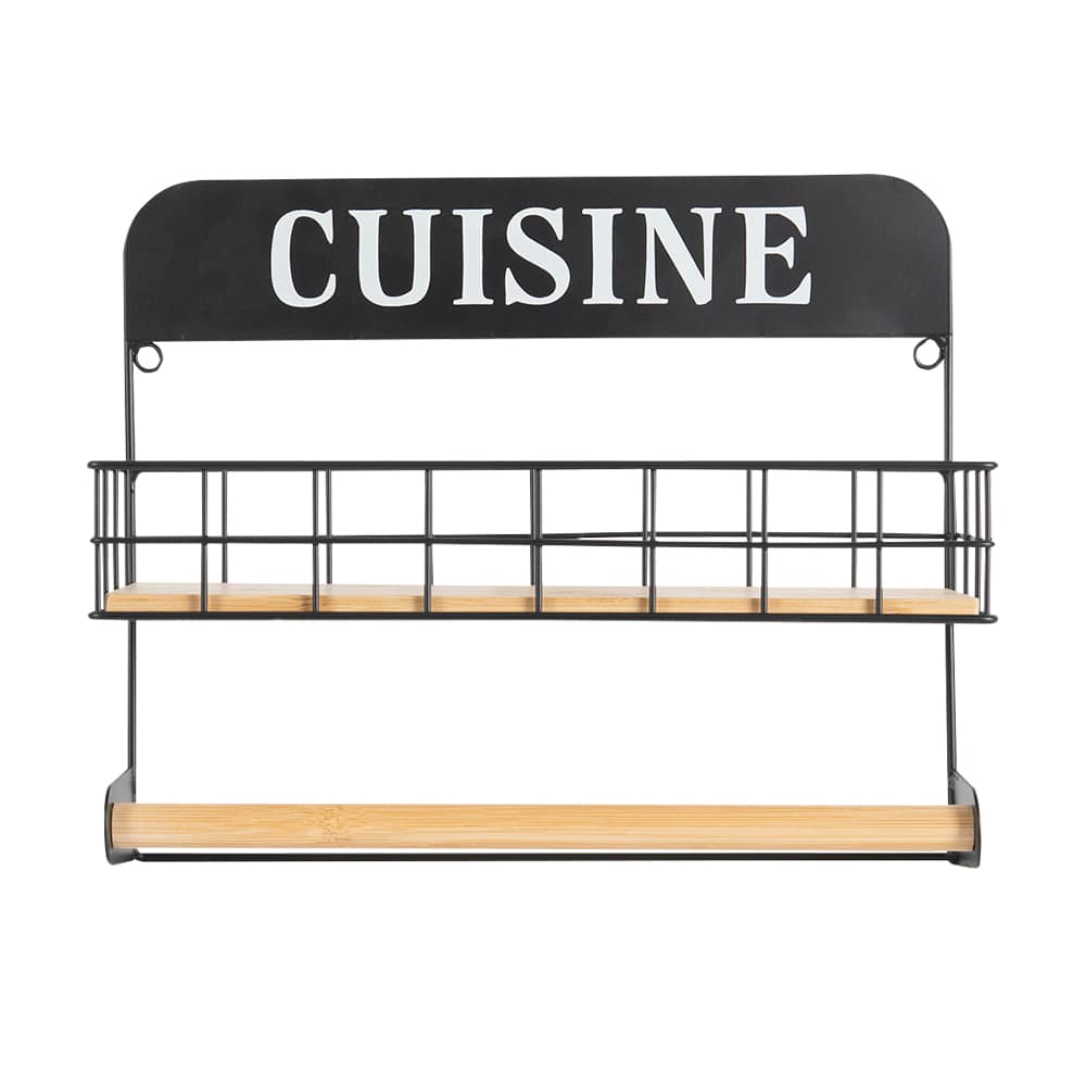 Panier avec support à essuie-tout mural