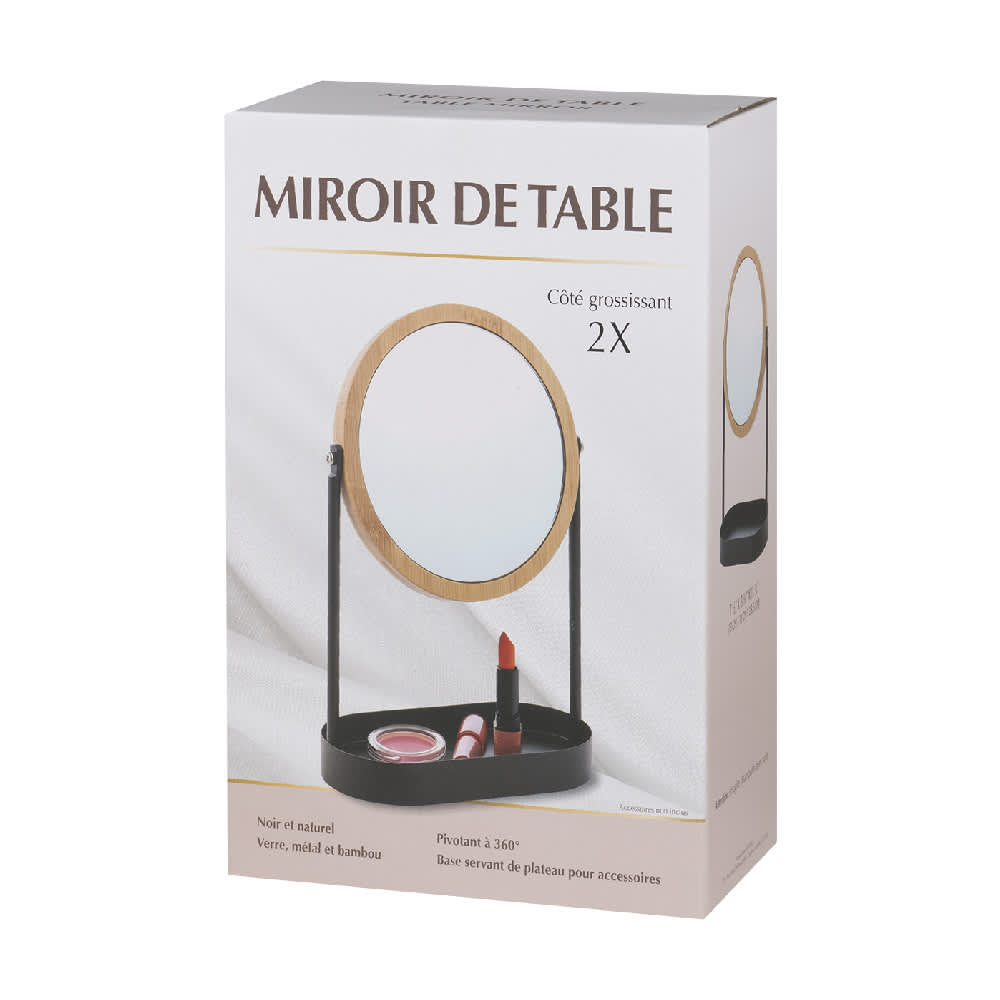 Miroir de table grossissant 2x