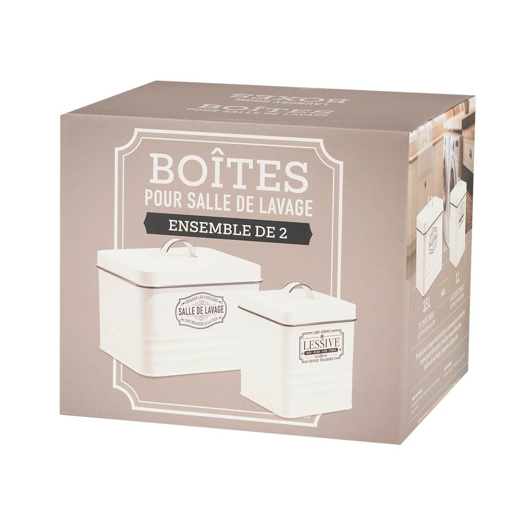 Set of 2 Laundry Room Boxes