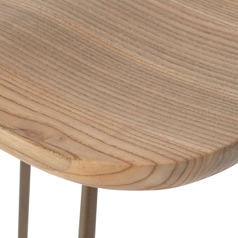 ASTELLA Taro Stool Naturel and Antique Brass