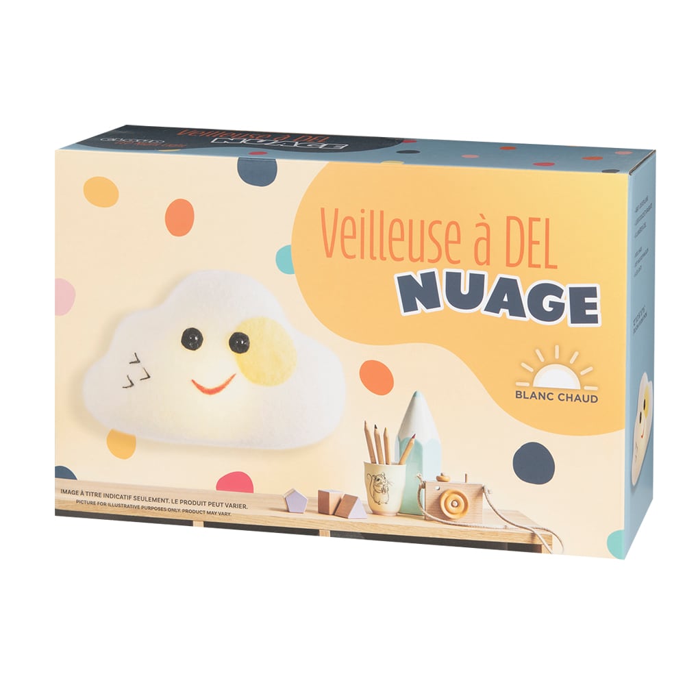 Veilleuse à DEL en forme de nuage blanc