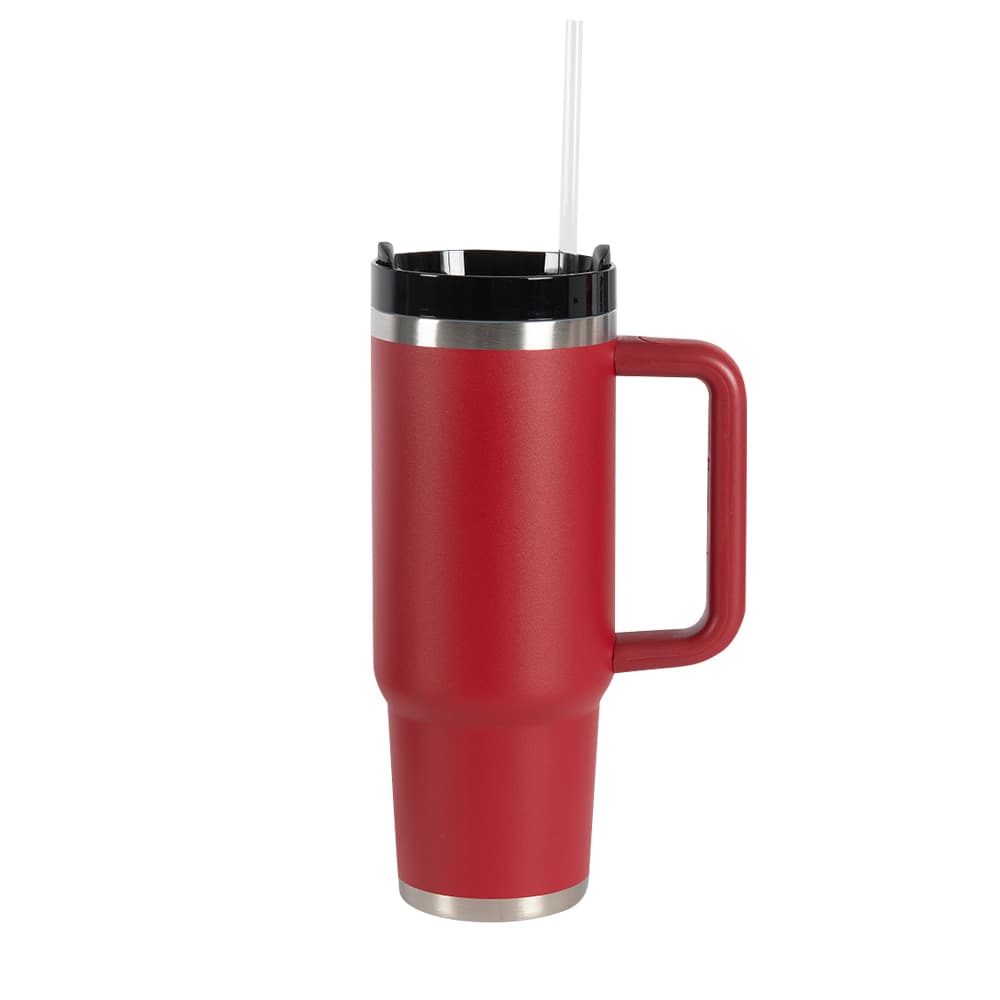 Tasse isotherme avec paille rouge 887 ml