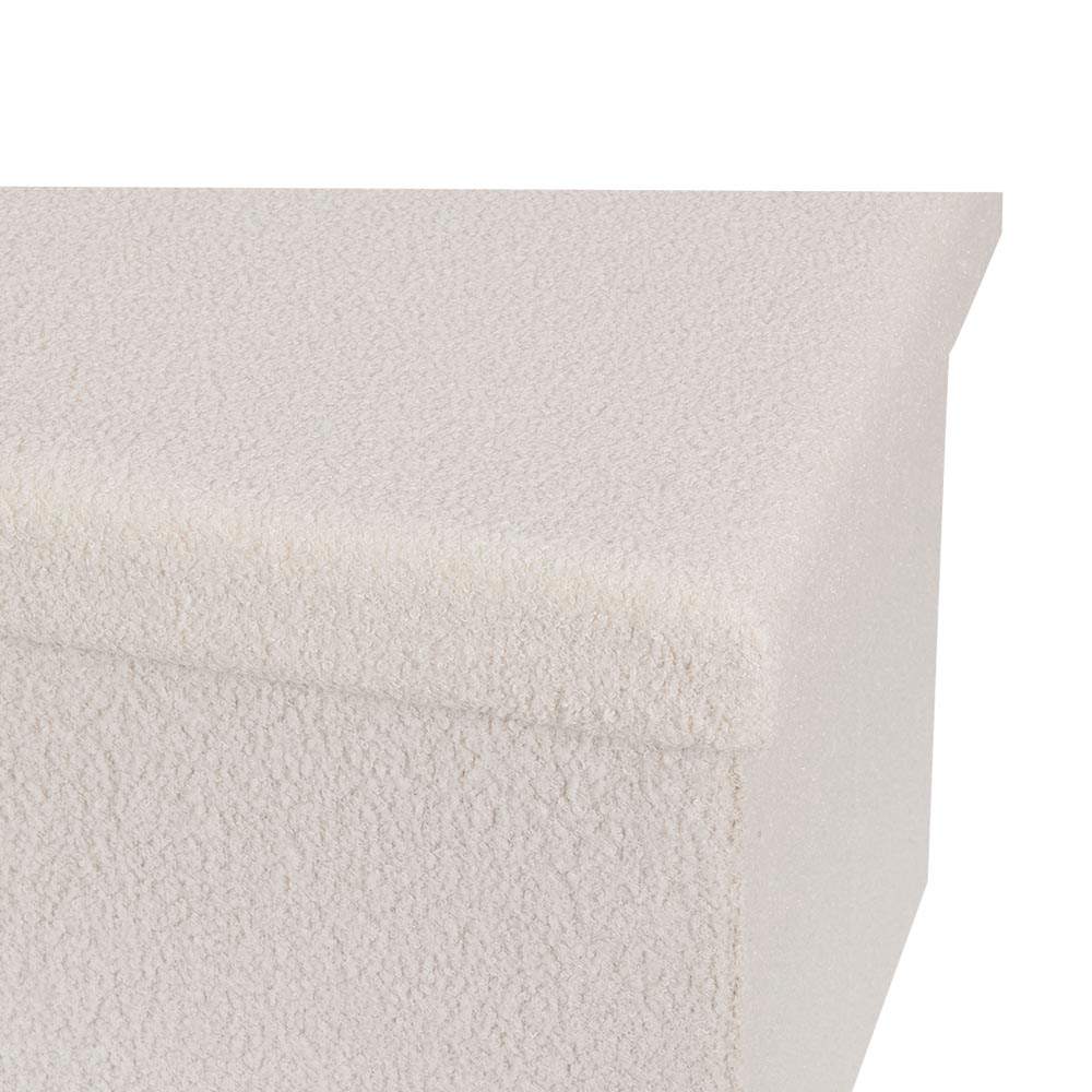 Pouf de rangement pliable Teddy crème 29 7/8 po ASTELLA