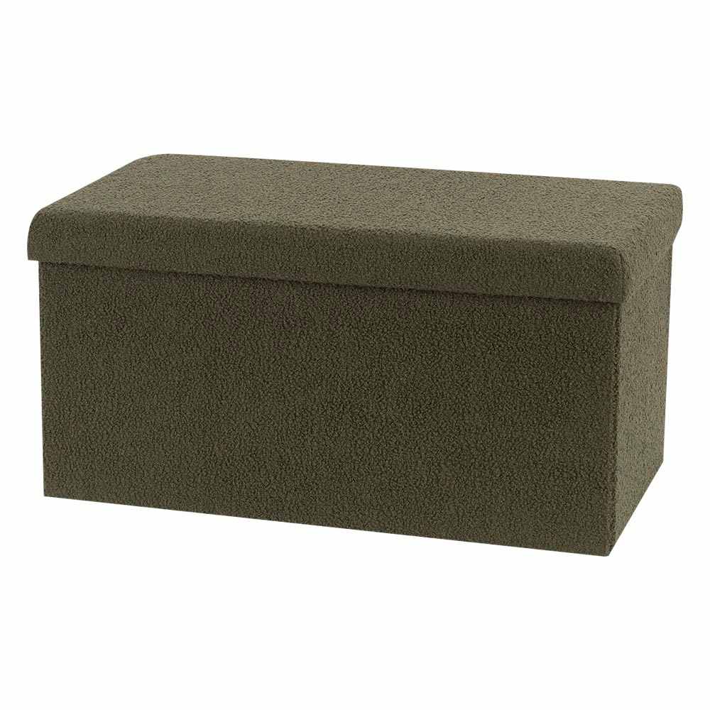 ASTELLA Green Teddy Foldable Storage Ottoman 29 7/8 in.