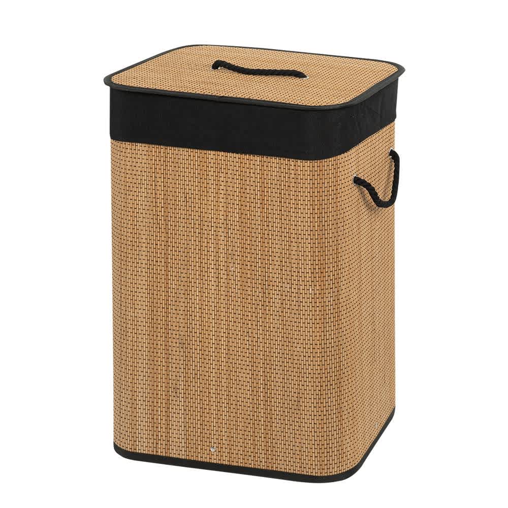 Bamboo Laundry Hamper Natural and Black