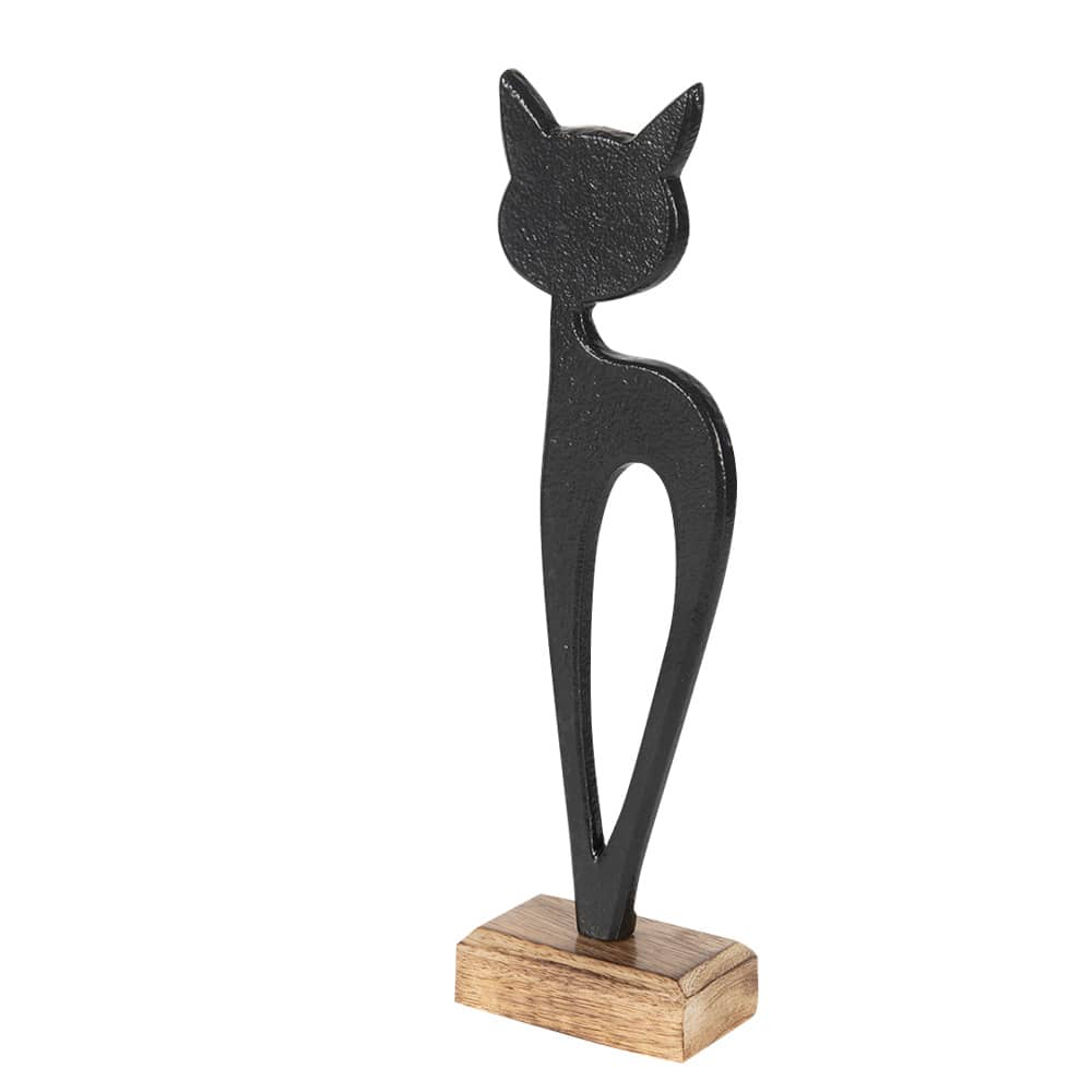 Décoration chat sur socle