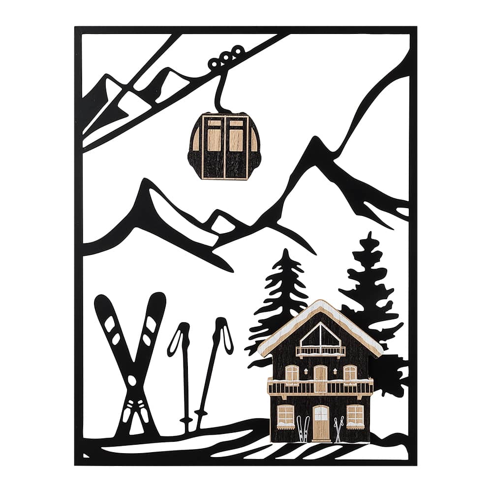 Décoration murale chalet et montagnes