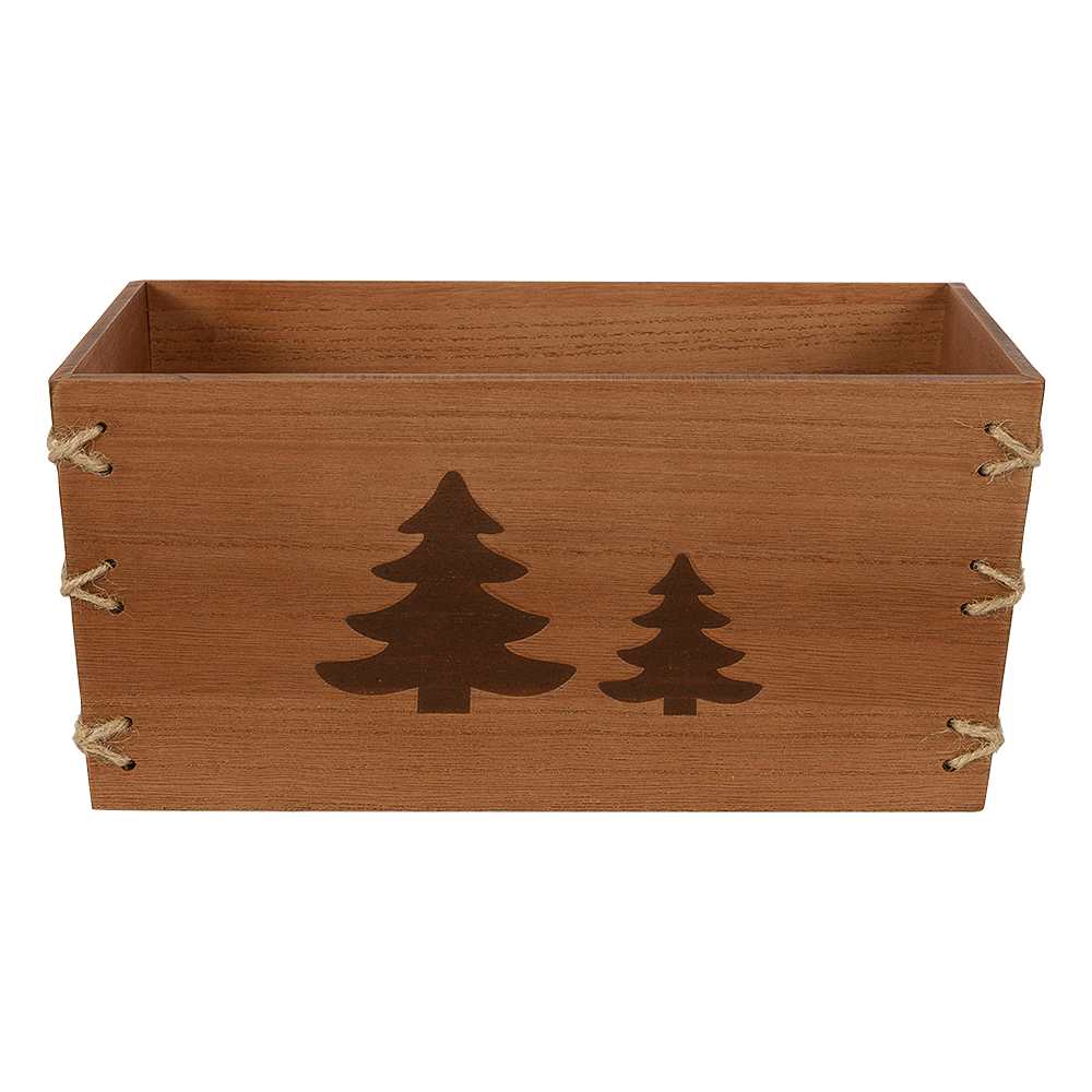 Boîte décorative en bois Sapins