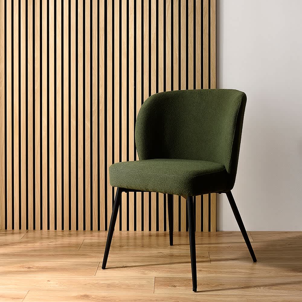 Chaise de salle à manger Malibu verte ASTELLA