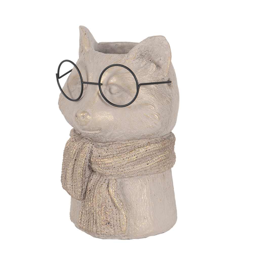 Pot décoratif en ciment Gaston le raton brun ASTELLA