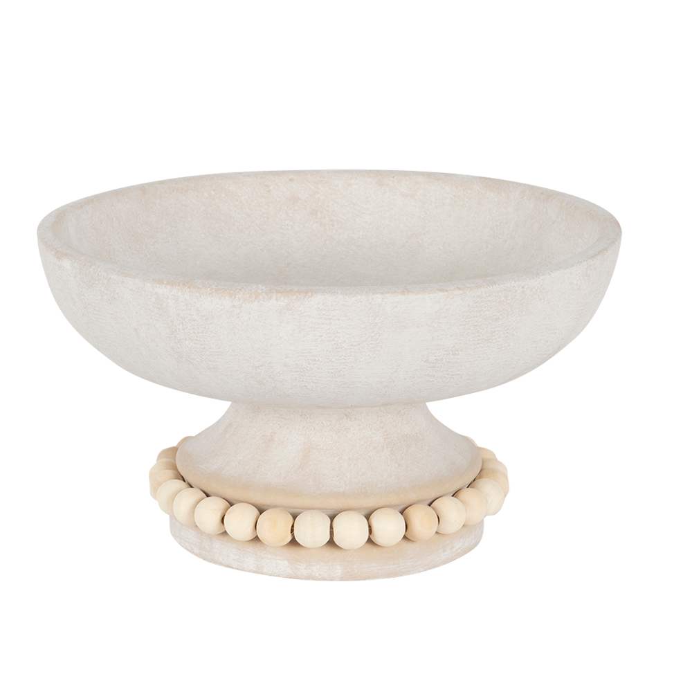 Bol décoratif rustique en ciment crème 9 3/4 po ASTELLA