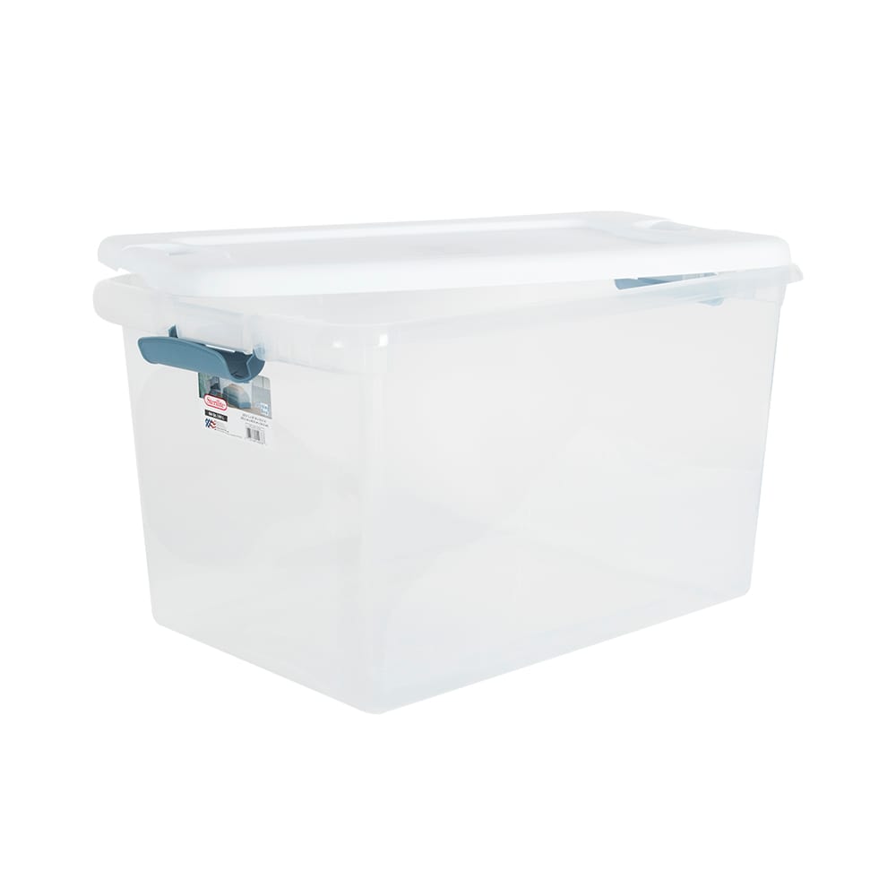 Bac de rangement avec couvercle clip 61 L