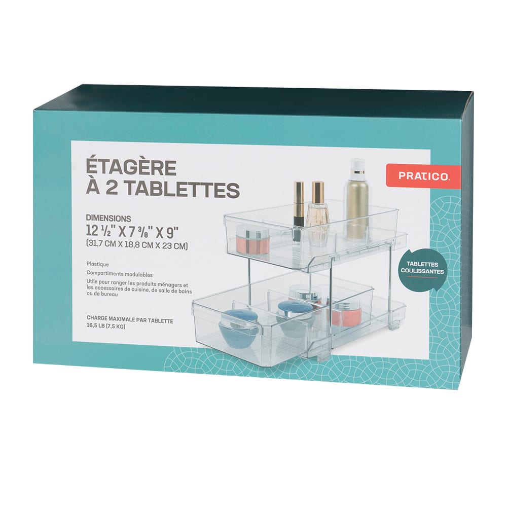 Étagère à 2 tablettes PRATICO
