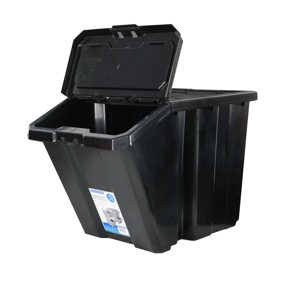 Bac empilable noir 60 L