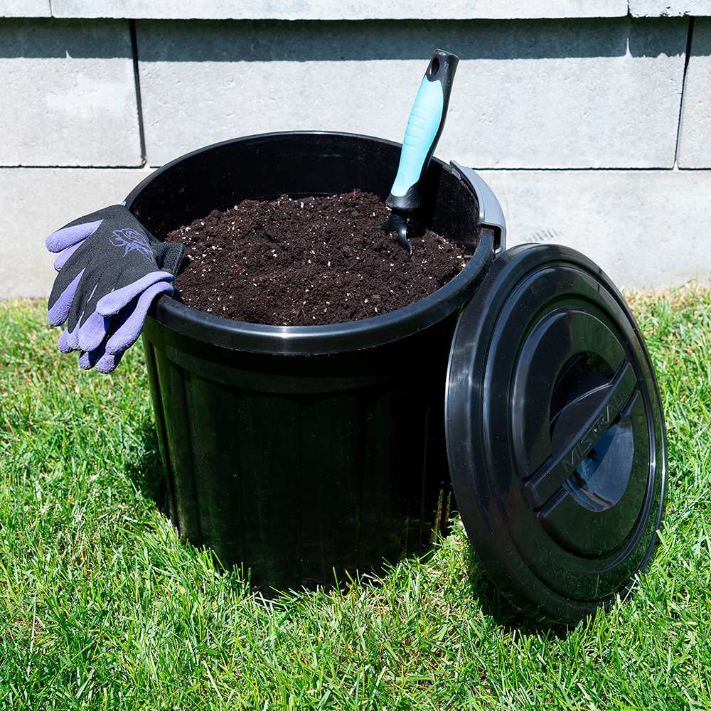 MISTRAL All-Purpose Trash Bin Black 24 L