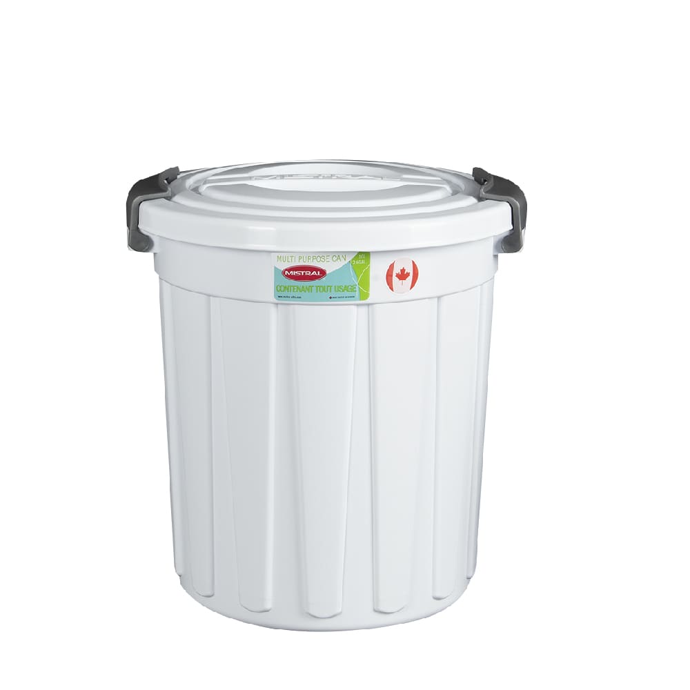 Poubelle tout usage blanche 10 L MISTRAL