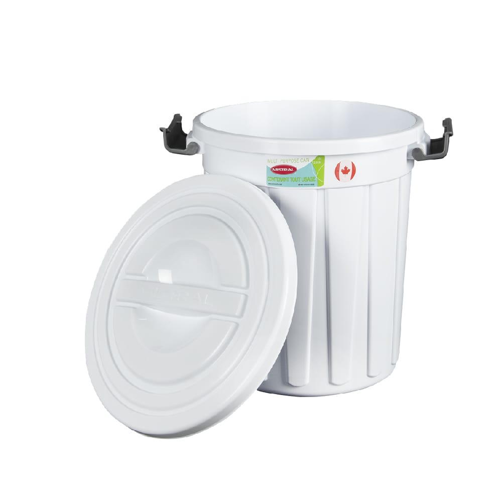 Poubelle tout usage blanche 10 L MISTRAL