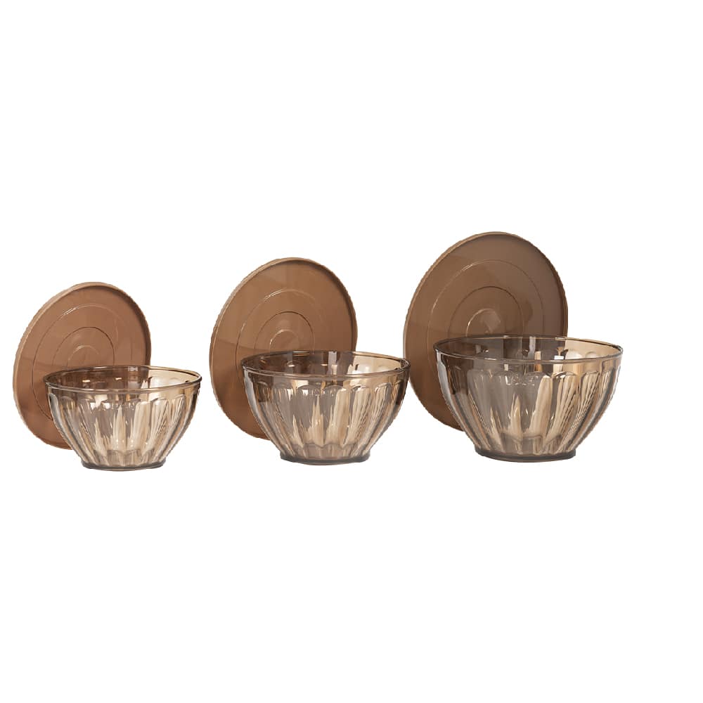 Bols à salade Brun Ens/3