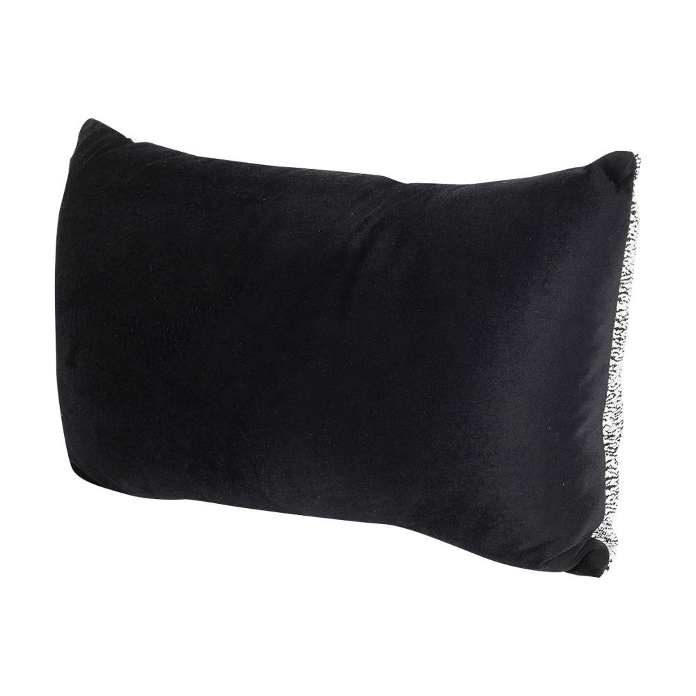 Coussin à rayures grises et noires 18 7/8 po x 11 3/8 po ASTELLA