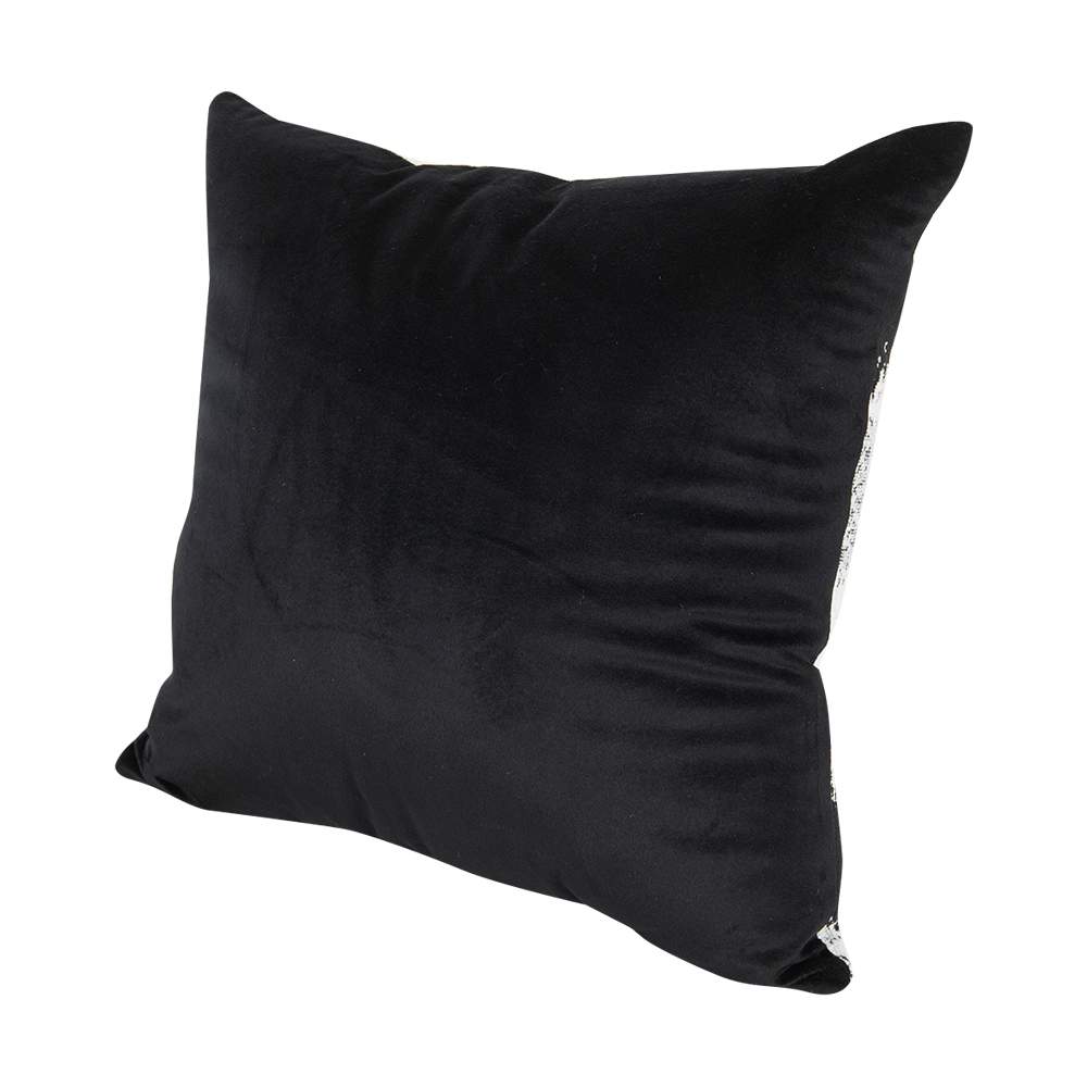 Coussin à rayures grises et noires 17 3/4 po x 17 3/4 po ASTELLA