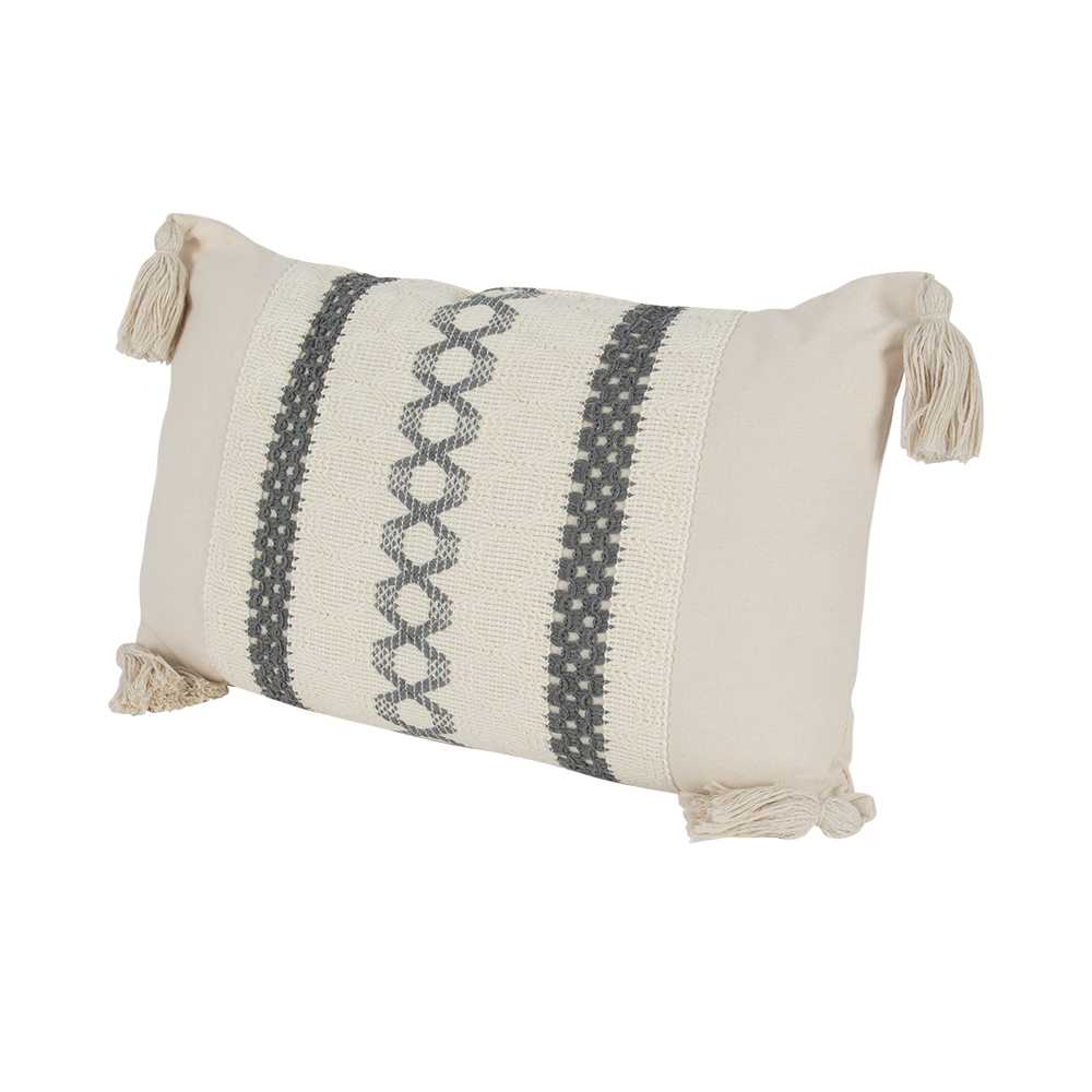 Coussin Hampton gris 18 7/8 po x 11 3/8 po ASTELLA