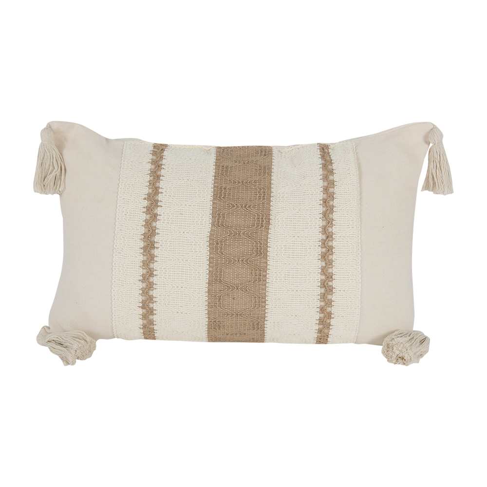 Coussin Hampton beige 19 5/8 po x 11 3/4 po ASTELLA